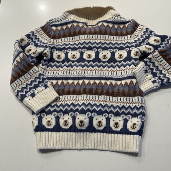 Gymboree Polar Bear Fair Isle Knit Cardigan Baby Size 3T Sweater Tee T-Shirt Lot - Picture 4 of 13